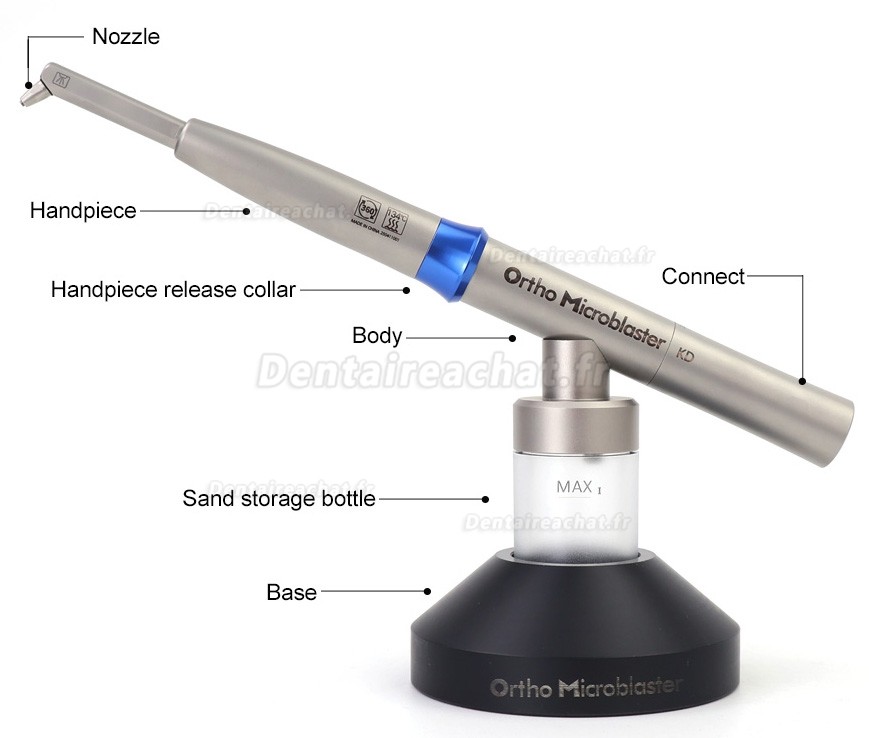 Micro sableuse dentaire dentaire à l'oxyde d'aluminium (compatible avec le raccord KAVO)